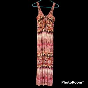 Anthropologie Cable & Guage Boho Print Maxi Dress